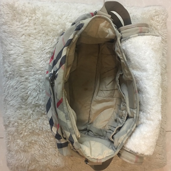 Classic Burberry Diaper Bag with Changing Pad